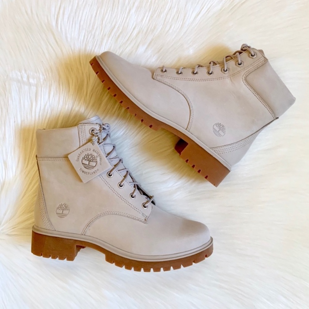 Timberland Light Taupe Jayne 6” Waterproof Boots - Picture 7 of 8